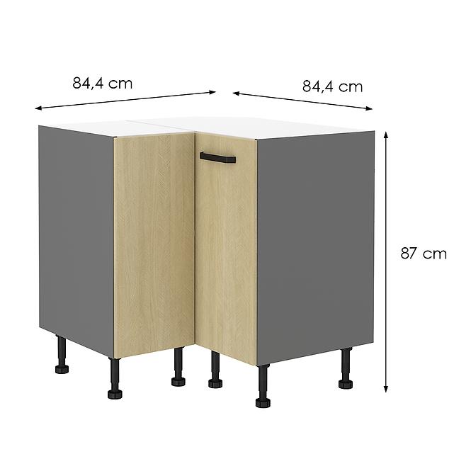 Konyhaszekrény Scandi halszálkás/Antracit 90x90 Nd 2f Bb