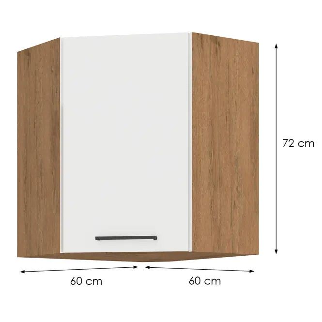Konyhaszekrény VIGO fehér HG 60X60 GN-72 2F (45°)