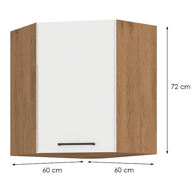 Konyhaszekrény VIGO fehér HG 60X60 GN-72 2F (45°)