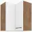 Konyhaszekrény VIGO fehér HG 60X60 GN-72 2F (90°)