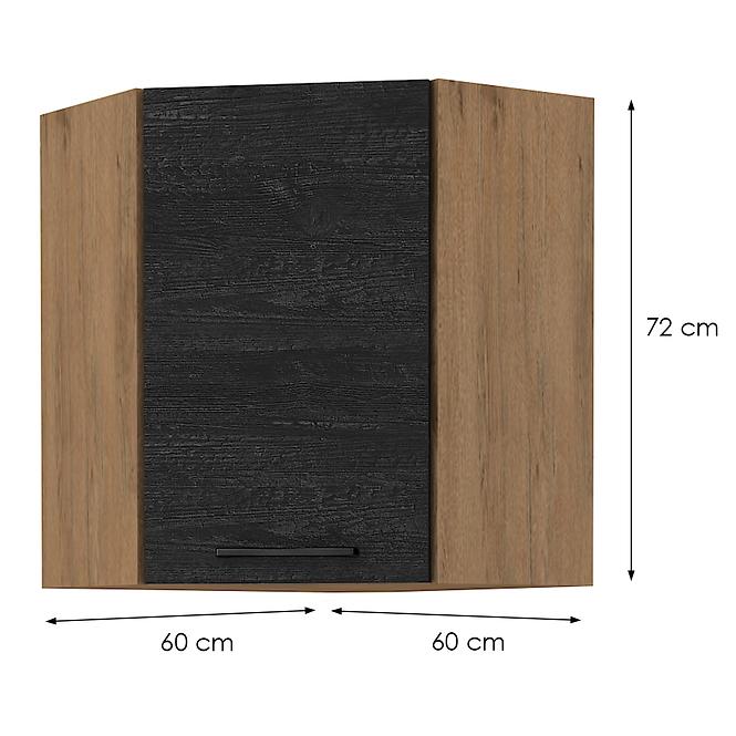 Konyhaszekrény VIGO DARK 60X60 GN-72 2F (45°)