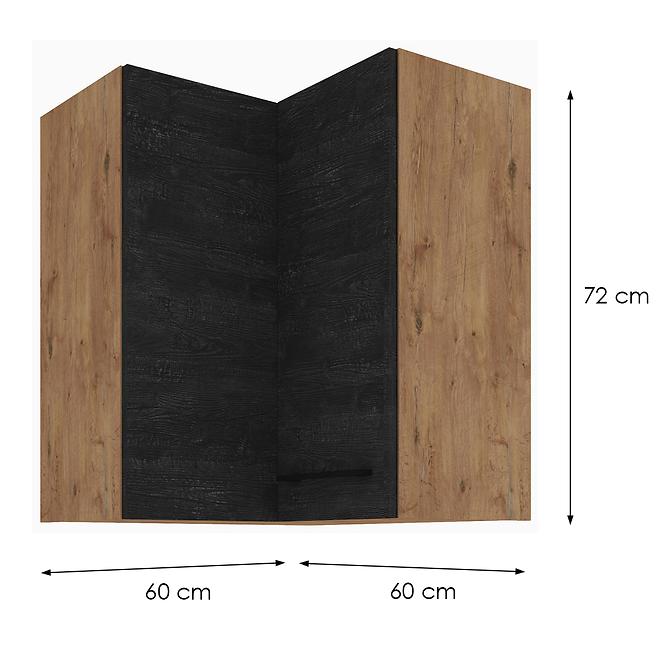 Konyhaszekrény VIGO DARK 60X60 GN-72 2F (90°)