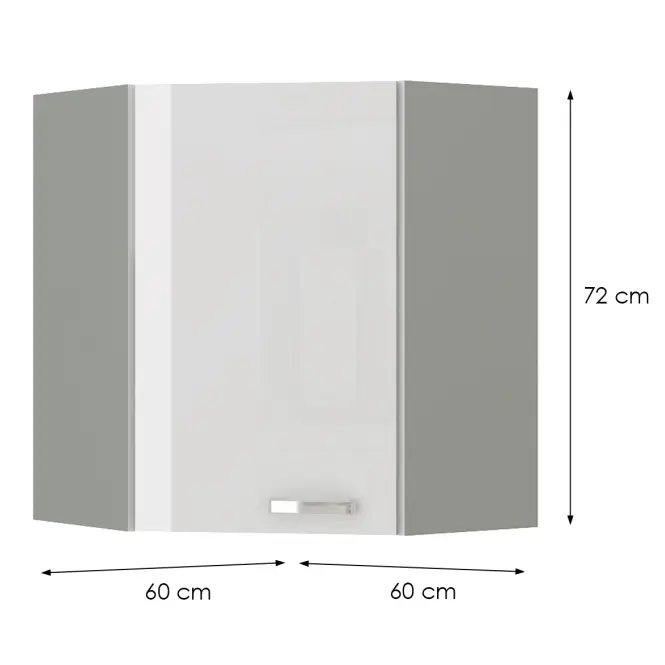 Konyhaszekrény BIANKA 60X60 GN-72 2F (45°),2