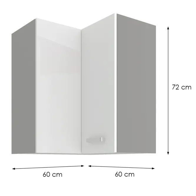 Konyhaszekrény BIANKA 60X60 GN-72 2F (90°),2