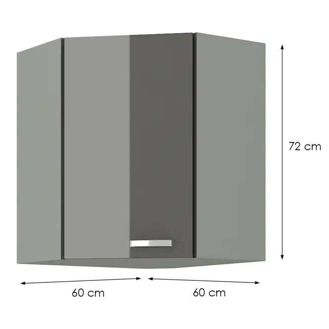 Konyhaszekrény GREY 60X60 GN-72 2F (45°)