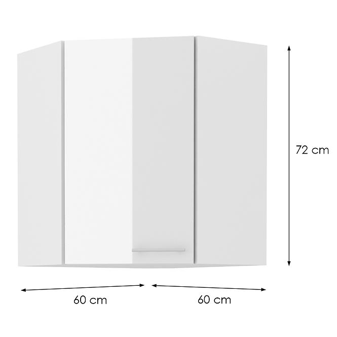 Konyhaszekrény LARA fehér 60X60 GN-72 2F (45°)