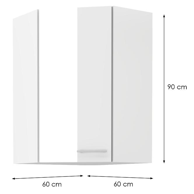 Konyhaszekrény LARA fehér 60X60 GN-90 1F (45°)