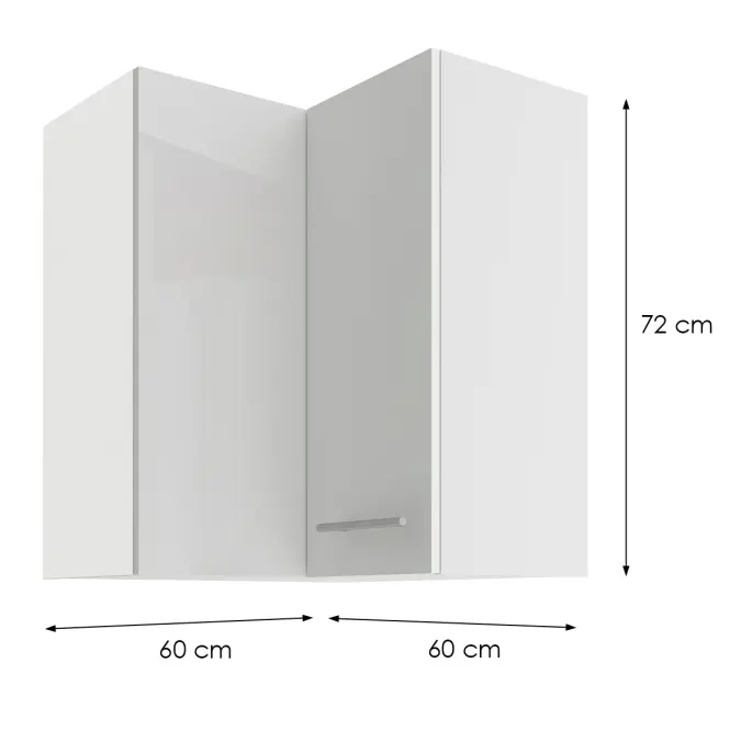 Konyhaszekrény LARA fehér 60X60 GN-72 2F (90°)