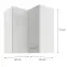 Konyhaszekrény LARA fehér 60X60 GN-72 2F (90°),2
