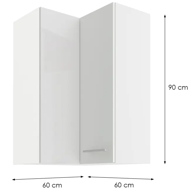 Konyhaszekrény LARA fehér 60X60 GN-90 2F (90°)