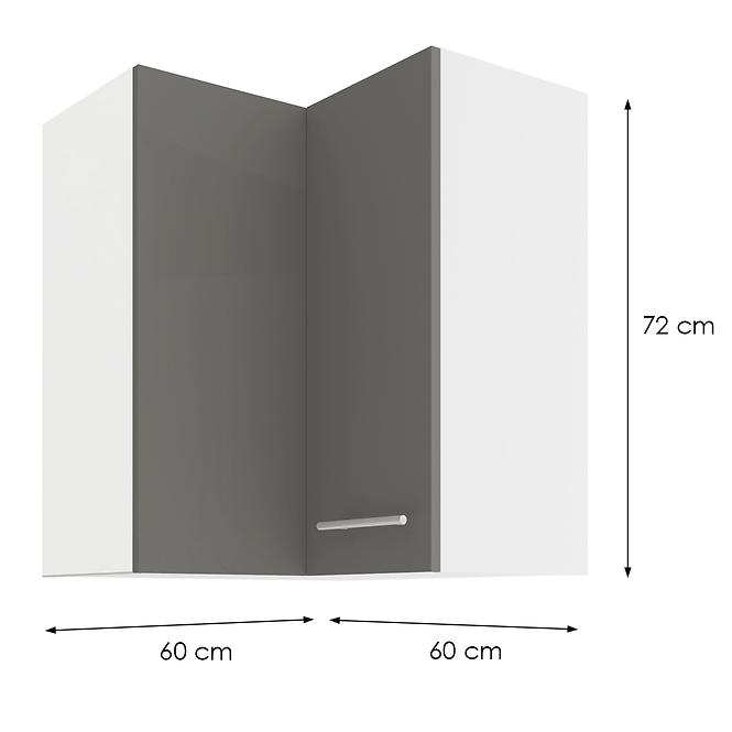 Konyhaszekrény LARA GREY 60X60 GN-72 2F (90°)