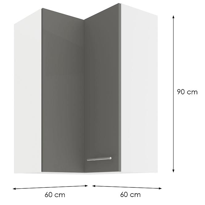 Konyhaszekrény LARA GREY 60X60 GN-90 2F (90°)