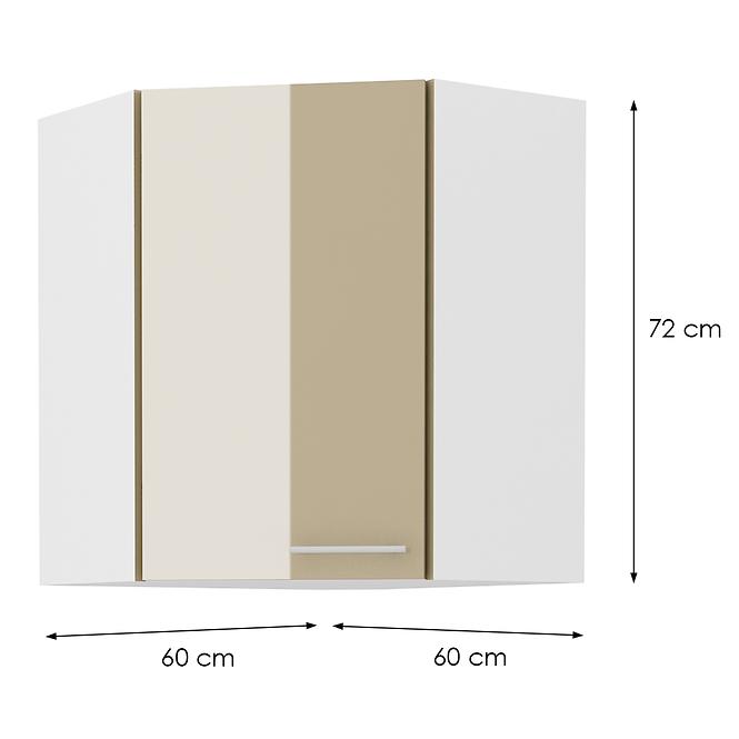 Konyhaszekrény LARA CAPPUCCINO 60X60 GN-72 2F (45°)