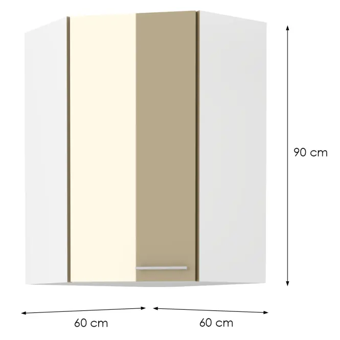 Konyhaszekrény LARA CAPPUCCINO 60X60 GN-90 1F (45°)