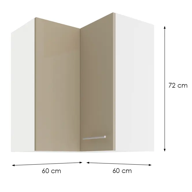 Konyhaszekrény LARA CAPPUCCINO 60X60 GN-72 2F (90°)