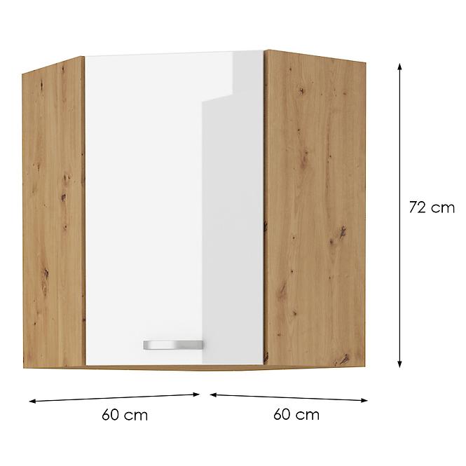 Konyhaszekrény ARTISAN fehér 60X60 GN-72 2F (45°)