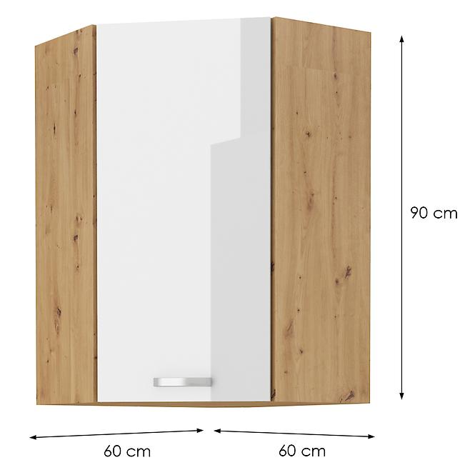 Konyhaszekrény ARTISAN fehér 60X60 GN-90 1F (45°)