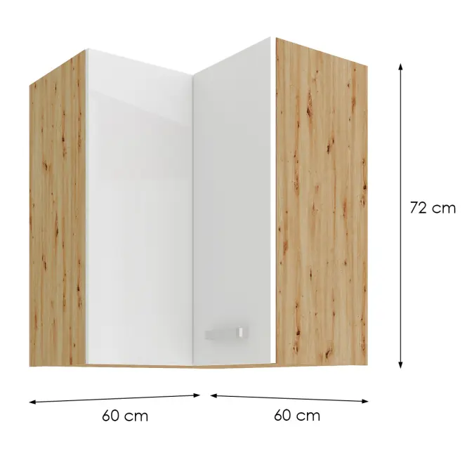 Konyhaszekrény ARTISAN fehér 60X60 GN-72 2F (90°)