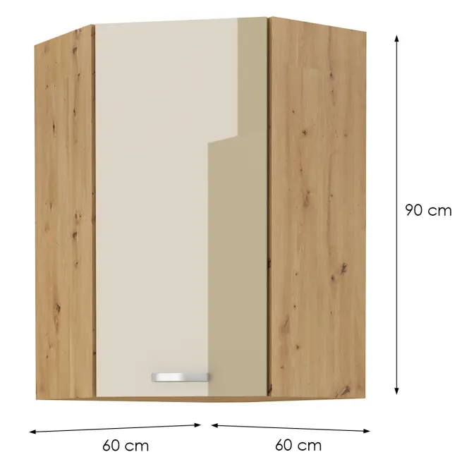 Konyhaszekrény ARTISAN CAPPUCCINO 60X60 GN-90 1F (45°),2