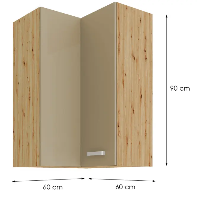 Konyhaszekrény ARTISAN CAPPUCCINO 60X60 GN-90 2F (90°),2