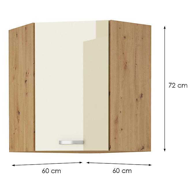 Konyhaszekrény ARTISAN krém 60X60 GN-72 2F (45°)