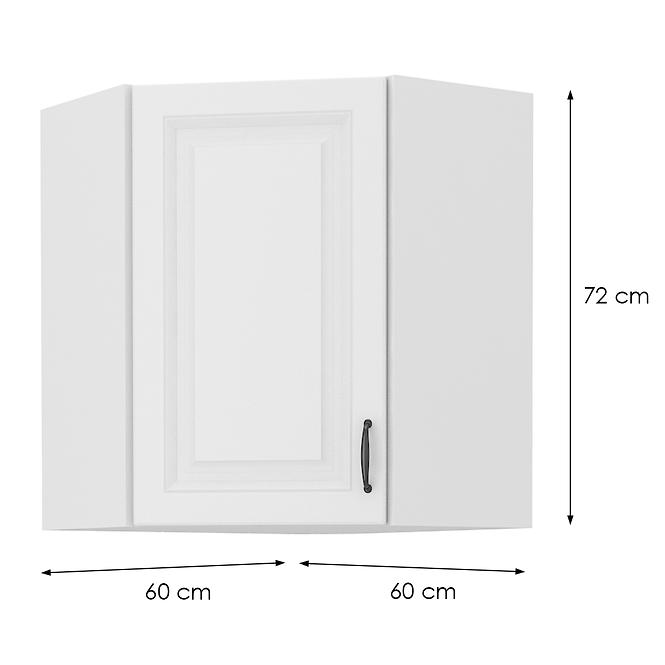 Konyhaszekrény STILO fehér/fehér 60X60 GN-72 2F (45°)