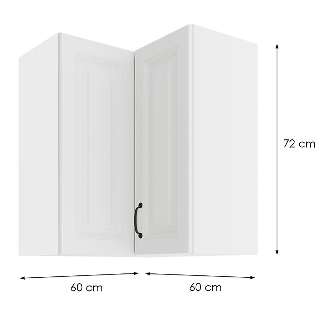 Konyhaszekrény STILO fehér/fehér 60X60 GN-72 2F (90°),2