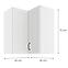 Konyhaszekrény STILO fehér/fehér 60X60 GN-72 2F (90°),2