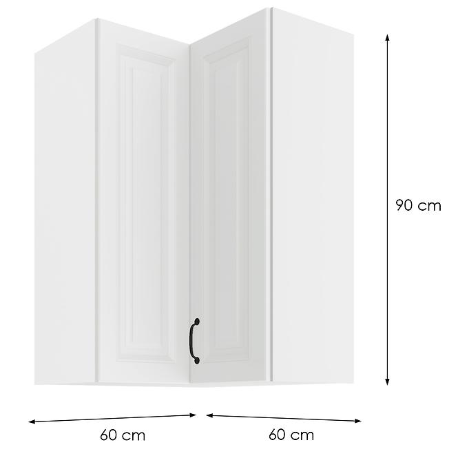 Konyhaszekrény STILO fehér/fehér 60X60 GN-90 2F (90°)