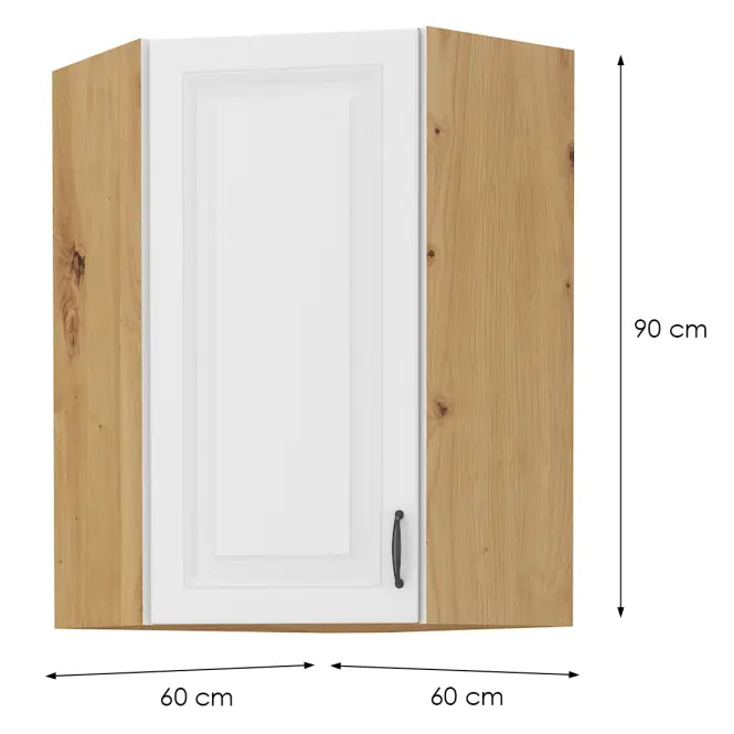 Konyhaszekrény STILO fehér/ARTISAN 60X60 GN-90 1F (45°)