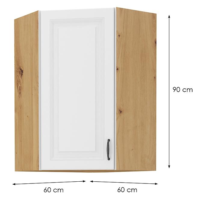 Konyhaszekrény STILO fehér/ARTISAN 60X60 GN-90 1F (45°)