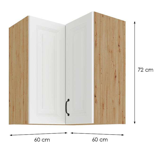 Konyhaszekrény STILO fehér/ARTISAN 60X60 GN-72 2F (90°)