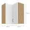 Konyhaszekrény STILO fehér/ARTISAN 60X60 GN-72 2F (90°),2