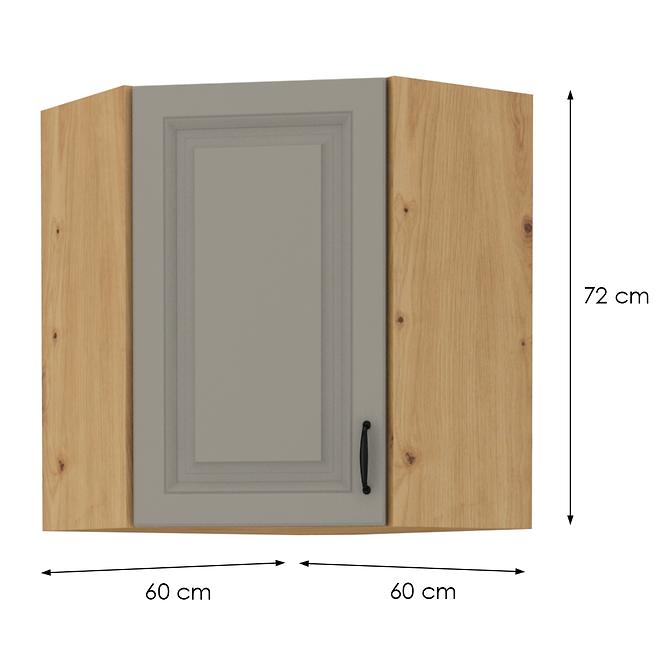 Konyhaszekrény STILO CLAYGREY/ARTISAN 60X60 GN-72 2F (45°)