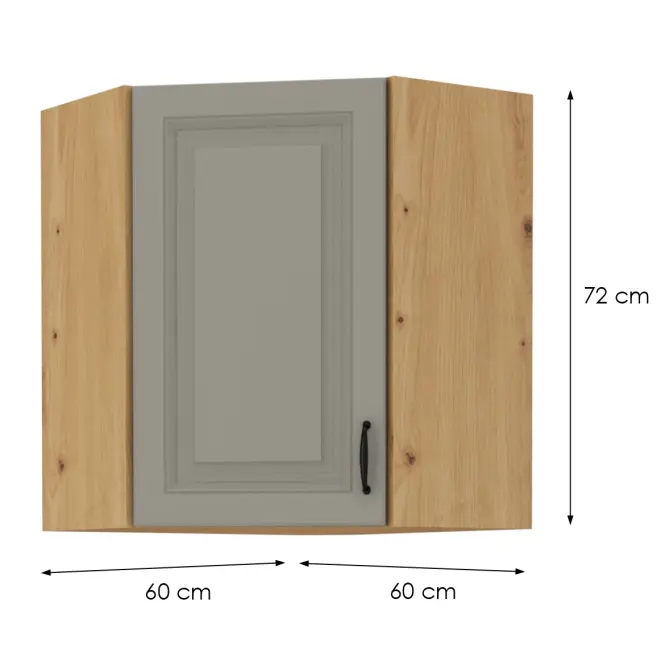 Konyhaszekrény STILO CLAYGREY/ARTISAN 60X60 GN-72 2F (45°),2