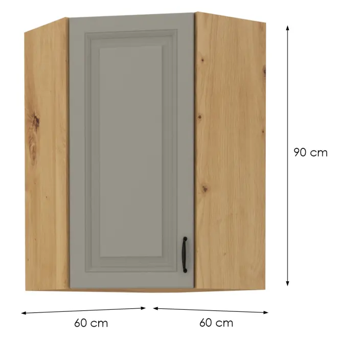 Konyhaszekrény STILO CLAYGREY/ARTISAN 60X60 GN-90 1F (45°),2