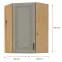 Konyhaszekrény STILO CLAYGREY/ARTISAN 60X60 GN-90 1F (45°),2