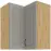 Konyhaszekrény STILO CLAYGREY/ARTISAN 60X60 GN-72 2F (90°)