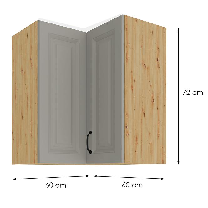 Konyhaszekrény STILO CLAYGREY/ARTISAN 60X60 GN-72 2F (90°)