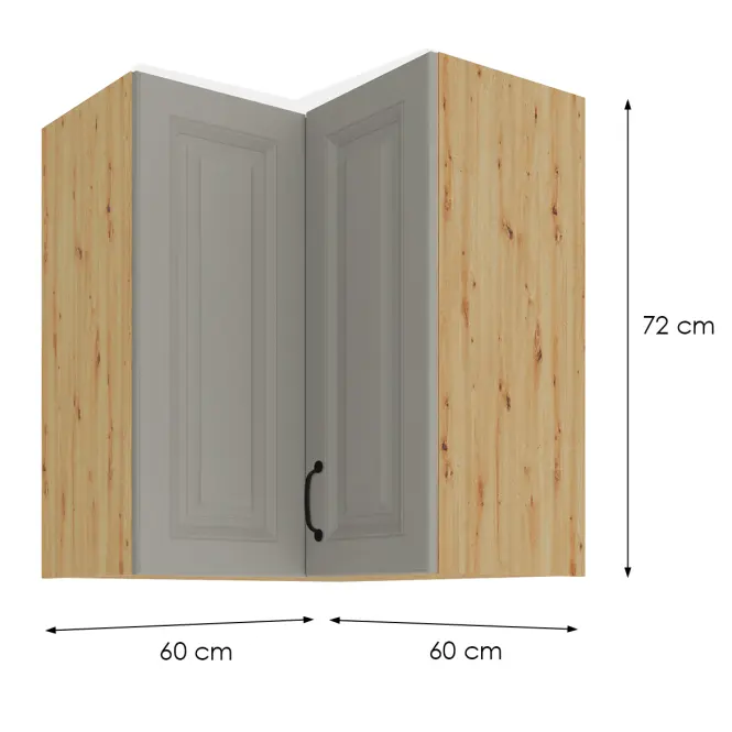Konyhaszekrény STILO CLAYGREY/ARTISAN 60X60 GN-72 2F (90°),2