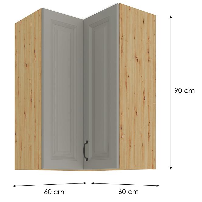 Konyhaszekrény STILO CLAYGREY/ARTISAN 60X60 GN-90 2F (90°)