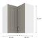 Konyhaszekrény STILO CLAYGREY/fehér 60X60 GN-72 2F (90°),2