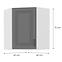 Konyhaszekrény STILO DUSTGREY/fehér 60X60 GN-72 2F (45°),2