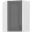 Konyhaszekrény STILO DUSTGREY/fehér 60X60 GN-90 1F (45°)