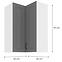 Konyhaszekrény STILO DUSTGREY/fehér 60X60 GN-90 2F (90°),2