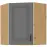 Konyhaszekrény STILO DUSTGREY/ARTISAN 60X60 GN-72 2F (45°)