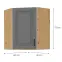 Konyhaszekrény STILO DUSTGREY/ARTISAN 60X60 GN-72 2F (45°),2