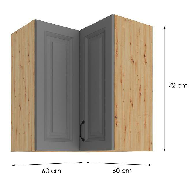 Konyhaszekrény STILO DUSTGREY/ARTISAN 60X60 GN-72 2F (90°)
