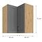 Konyhaszekrény STILO DUSTGREY/ARTISAN 60X60 GN-72 2F (90°),2