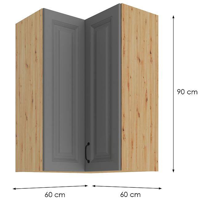 Konyhaszekrény STILO DUSTGREY/ARTISAN 60X60 GN-90 2F (90°),2